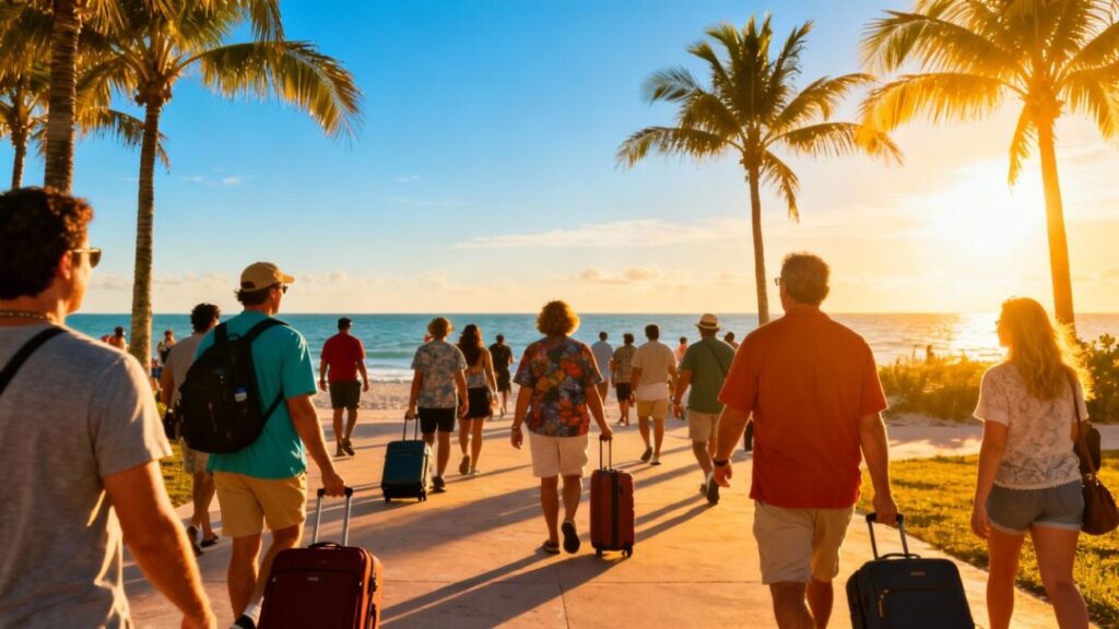 New Yorkers moving to Florida's sunny beaches.