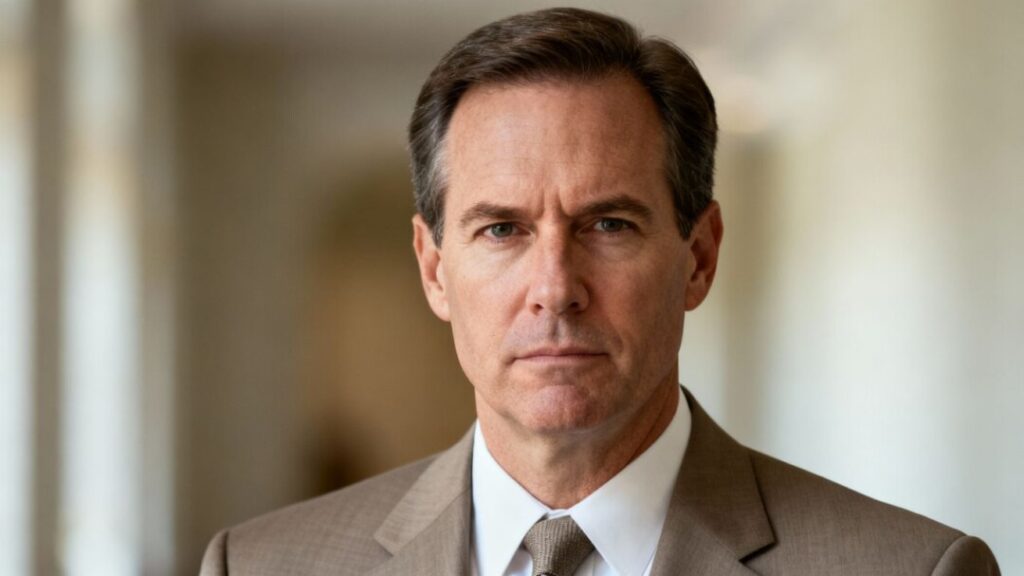 Representative Rob Long in a suit indoors.