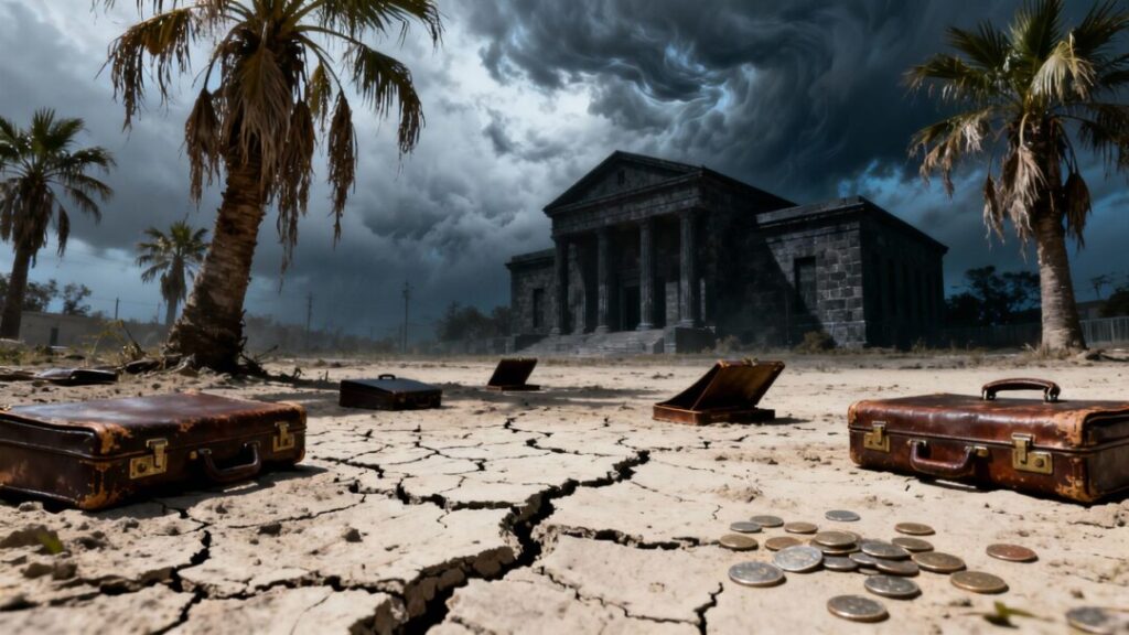 Florida real estate crisis, investors lose money, lawsuits, investigations.