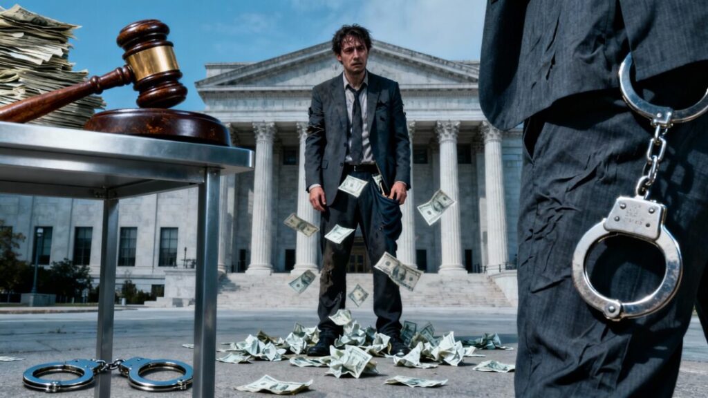 Florida real estate broker accused of embezzlement with money and courthouse.