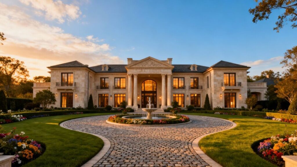 Luxurious mansion in exclusive Palm Beach County enclave.