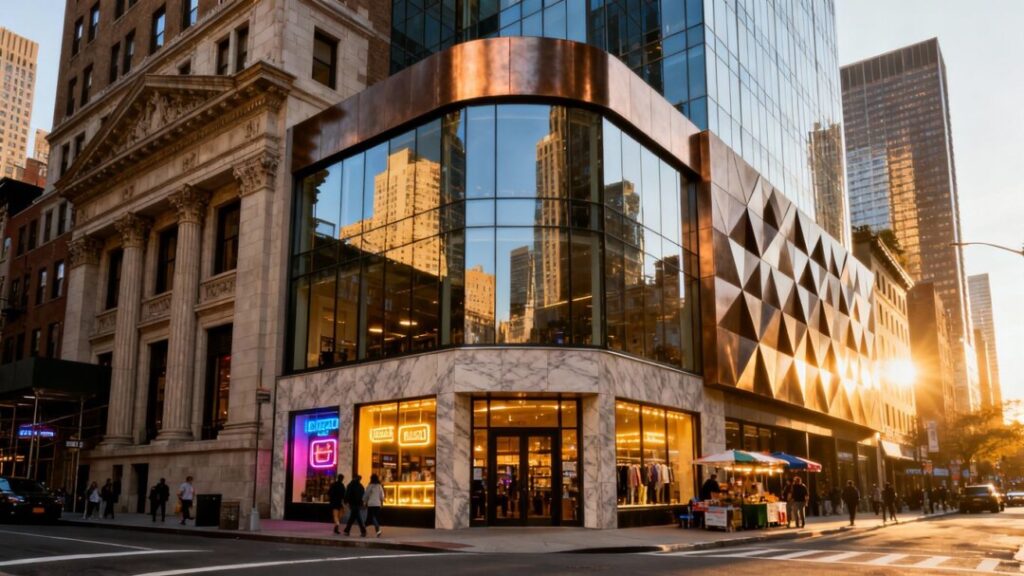 Prime SoHo mixed-use building with classic and modern architectural features.