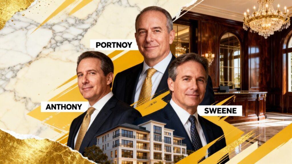 Celebrities [Portnoy], [Anthony], [Sweeney] in luxury real estate.