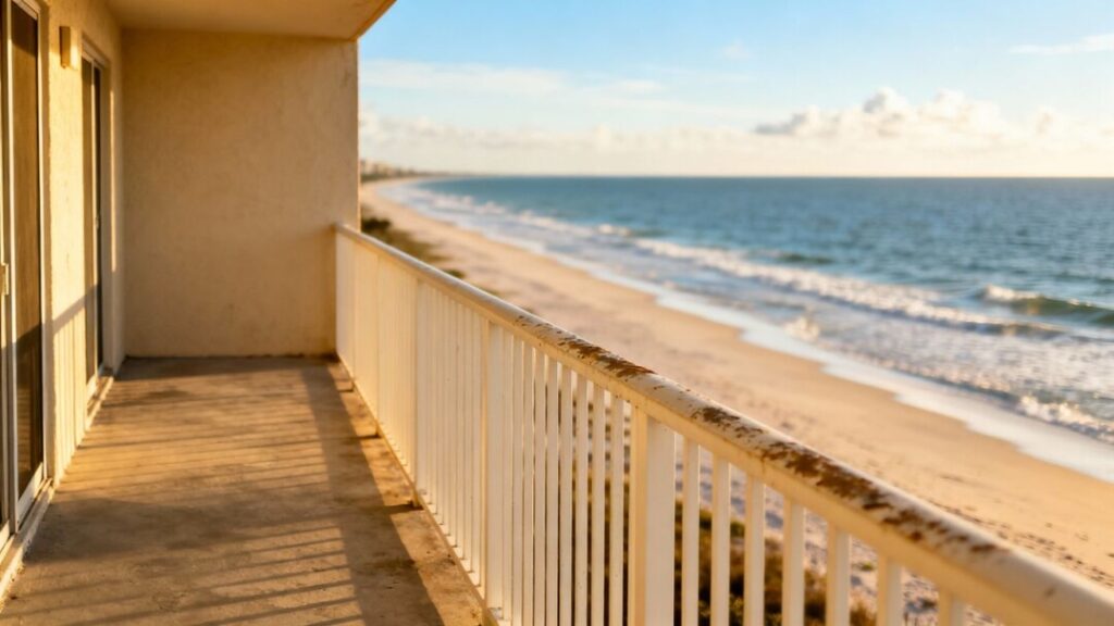 Florida condo buildings with ocean views.