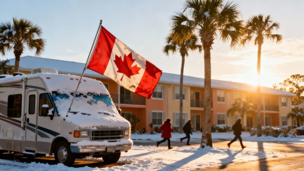 Canadian snowbirds leaving Florida due to housing and politics.