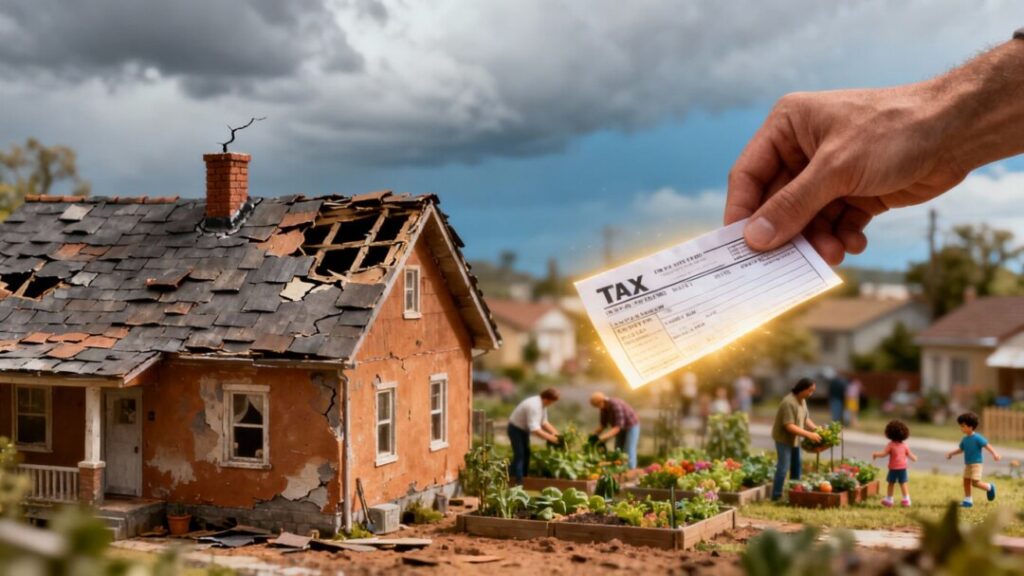 House damage, tax relief, hurricane recovery.