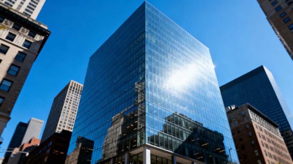 Modern office building in Midtown South, NYC.