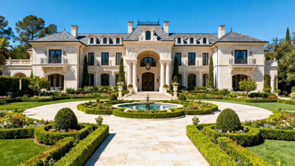 Opulent mansion owned by [Beyoncé] and [Jay-Z].