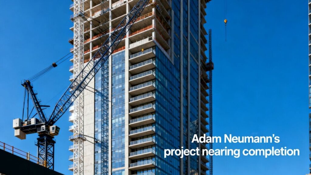 Miami condo tower under construction, Adam Neumann's project.