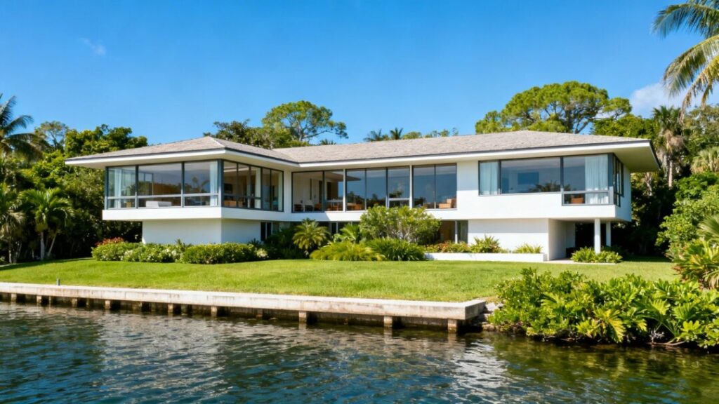 Midcentury waterfront home in Florida