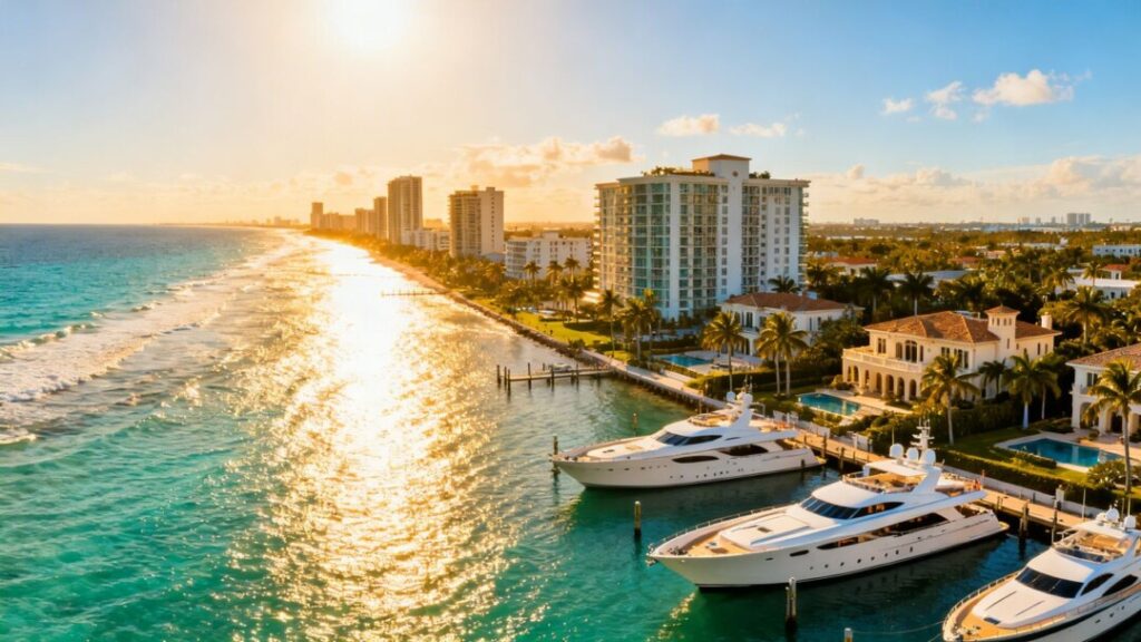 South Florida luxury real estate with ocean views.