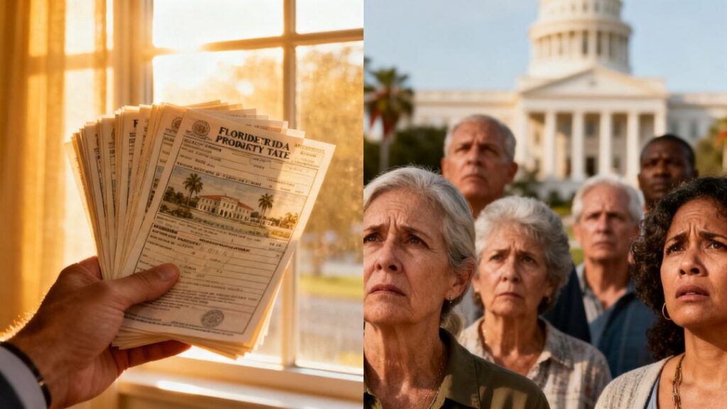 Florida property tax relief debate sparks local government finance concerns.