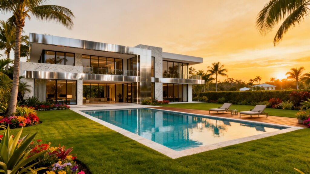 Opulent Florida mansion, reportedly bought by Sergey Brin.