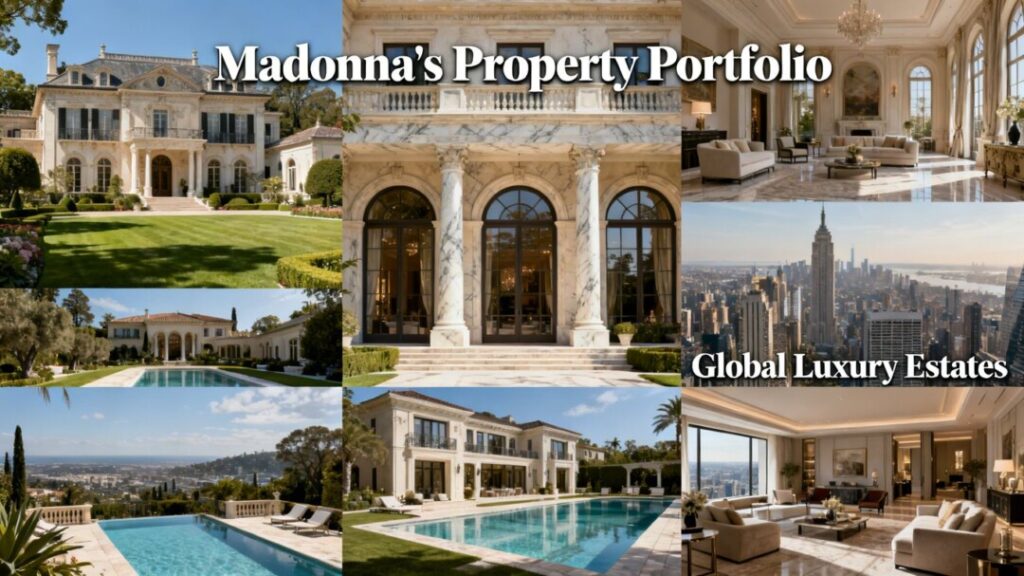 Madonna's lavish real estate holdings montage.