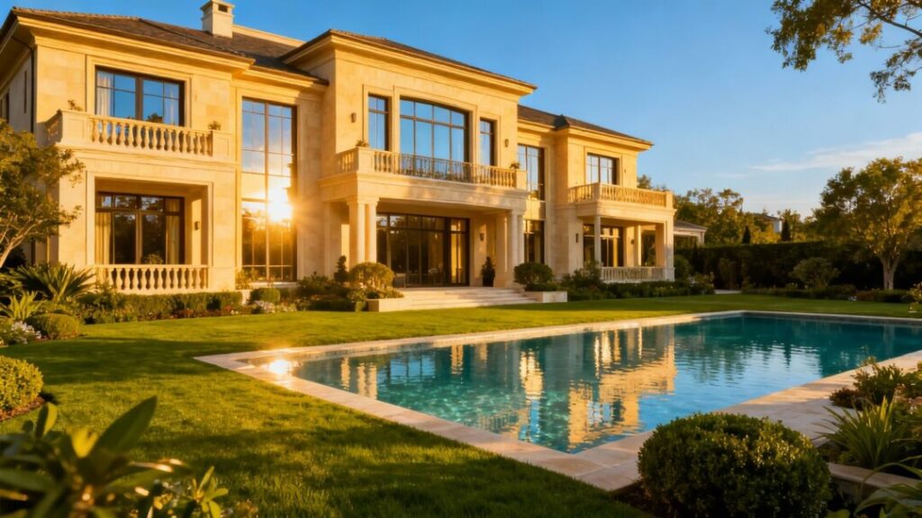 Luxury mansion with pool in West Palm Beach.