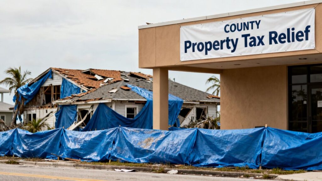 Hillsborough County property tax relief for hurricane victims.