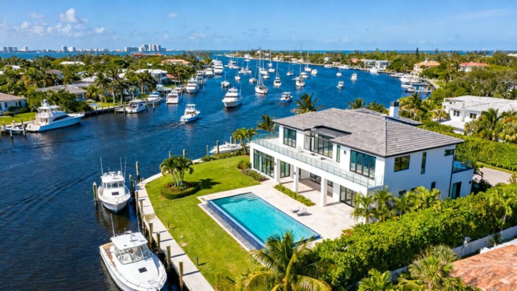 Broward County waterfront homes and coastline.