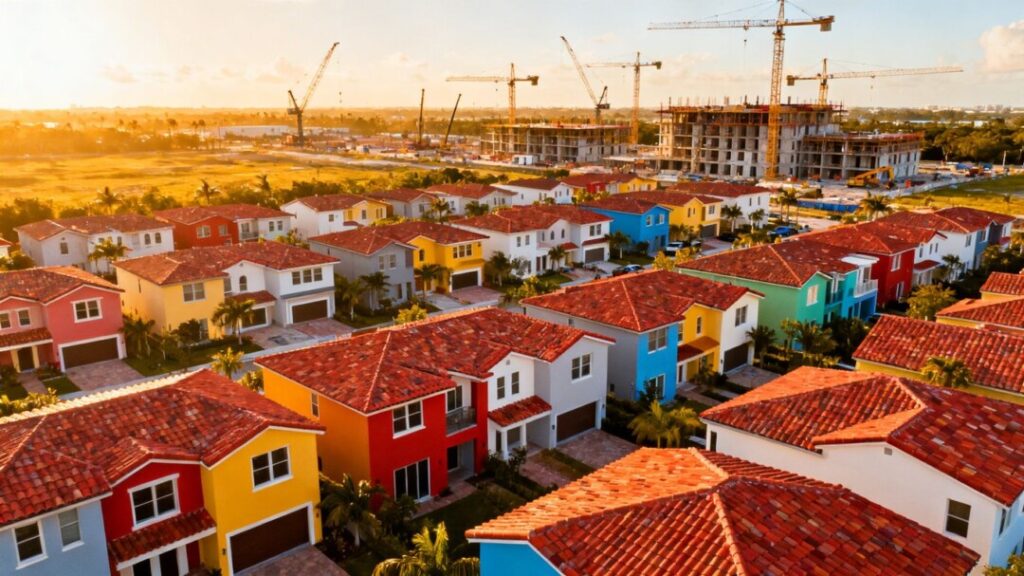 New Lennar homes under construction in Miami-Dade.