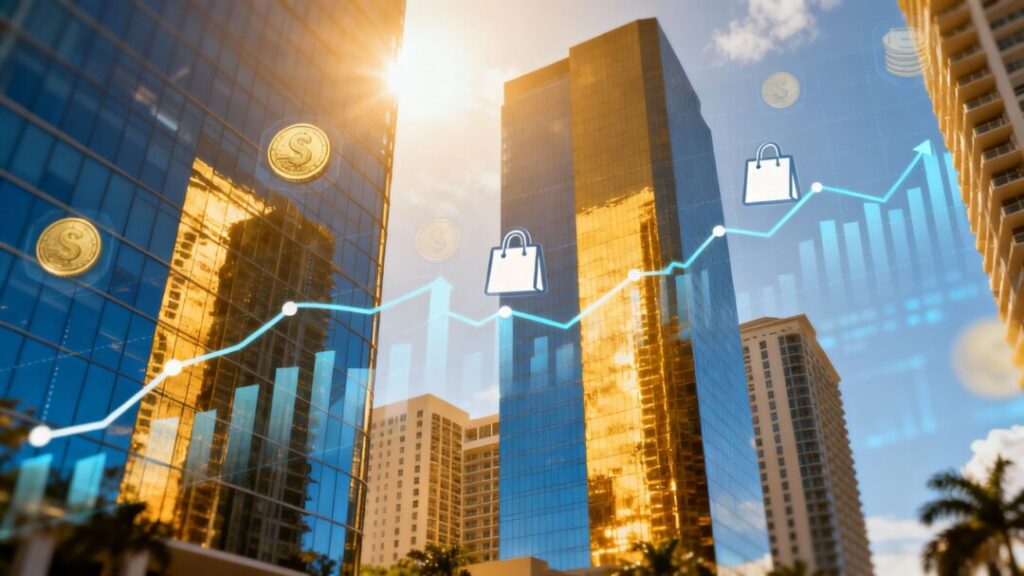 Florida retail market activity with financial elements.