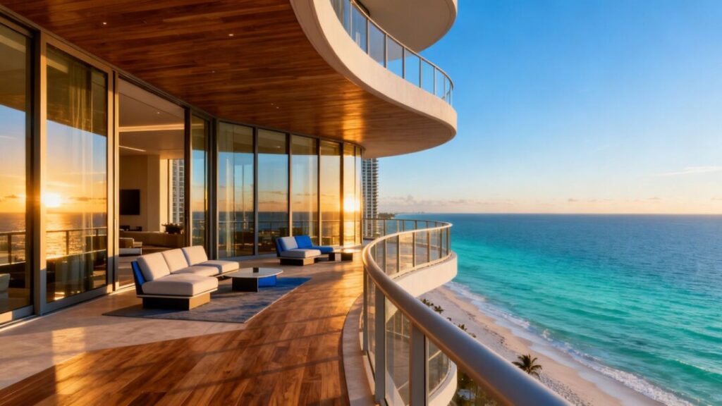 Sunny Isles Beach penthouse with ocean and balcony view