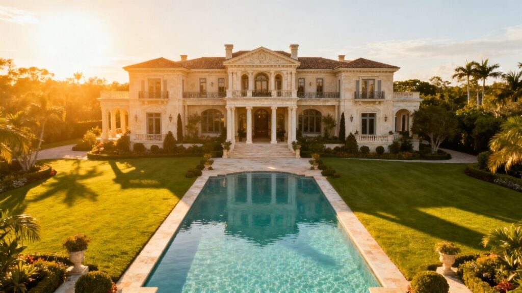 Luxury Florida mansion with pool, former home of Rex Grossman.