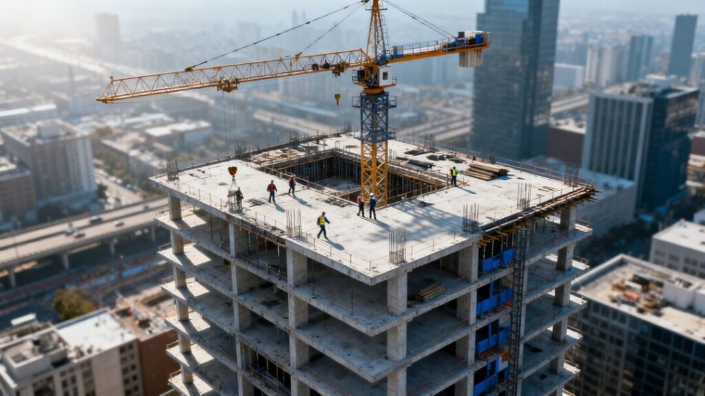 Skyscraper construction topped off at Miami Worldcenter podium level.
