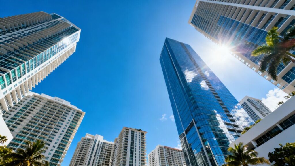 Downtown Miami skyline with modern condos.