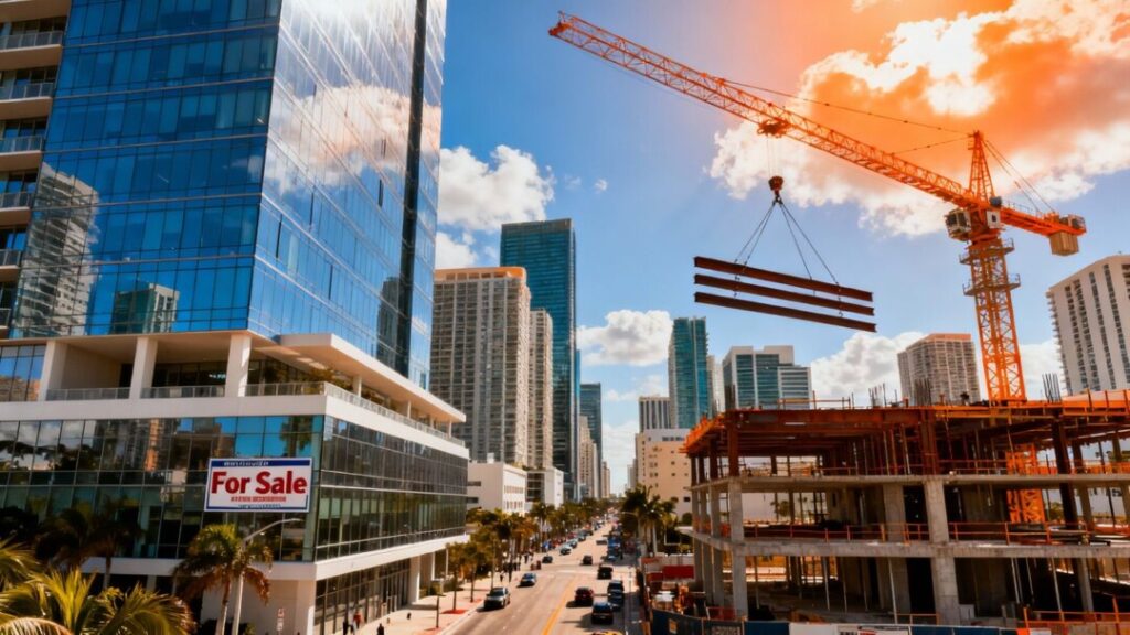 Florida cityscape with new construction and real estate opportunities.