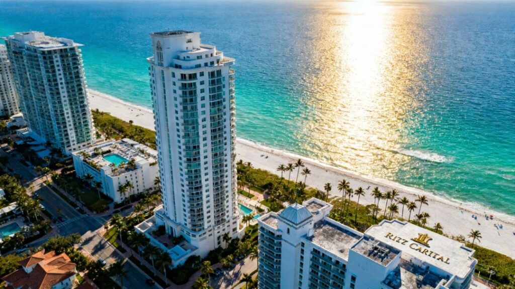 Ritz-Carlton Residences on Fort Lauderdale Beach with ocean view.