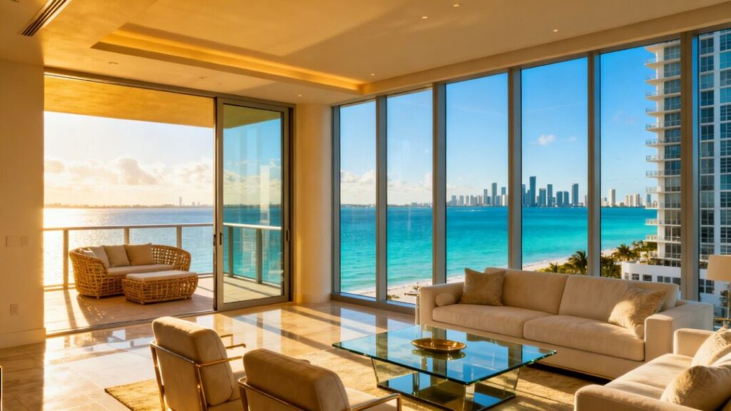 Miami condo with ocean views, formerly owned by Marc Anthony.