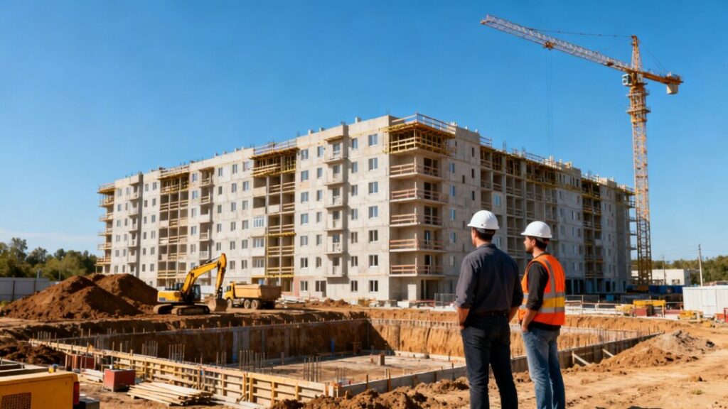 Construction begins on Lucia at Brooks apartment complex in San Antonio.