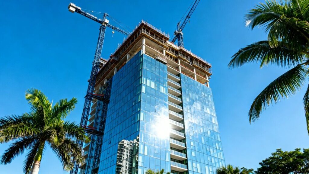 Glass House Condo construction in Boca Raton