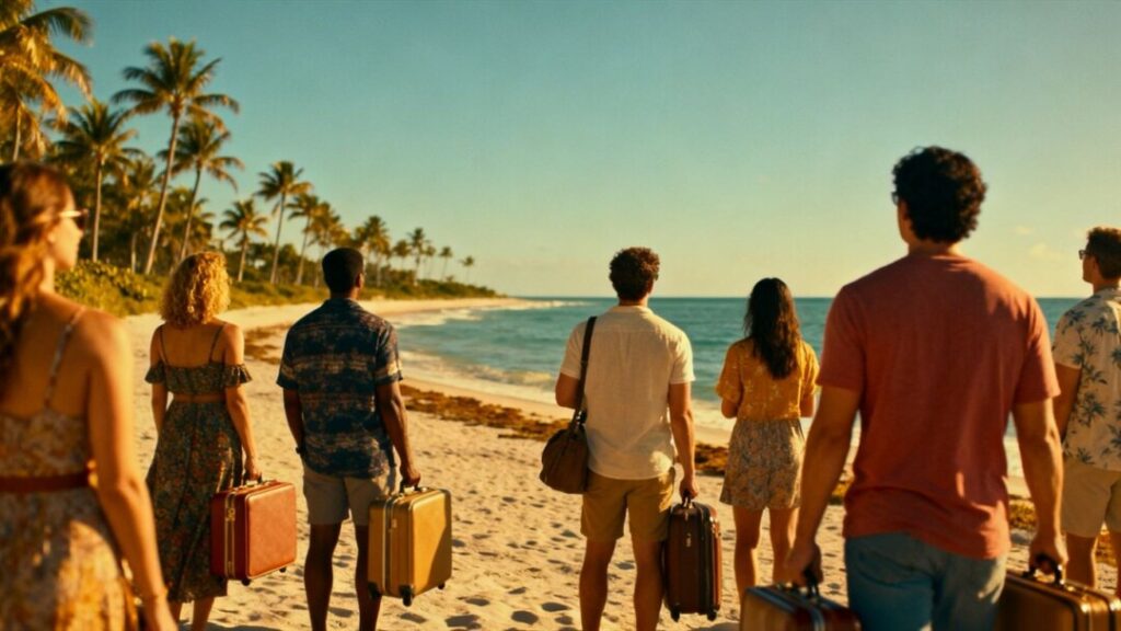 New Yorkers moving to Florida beaches.