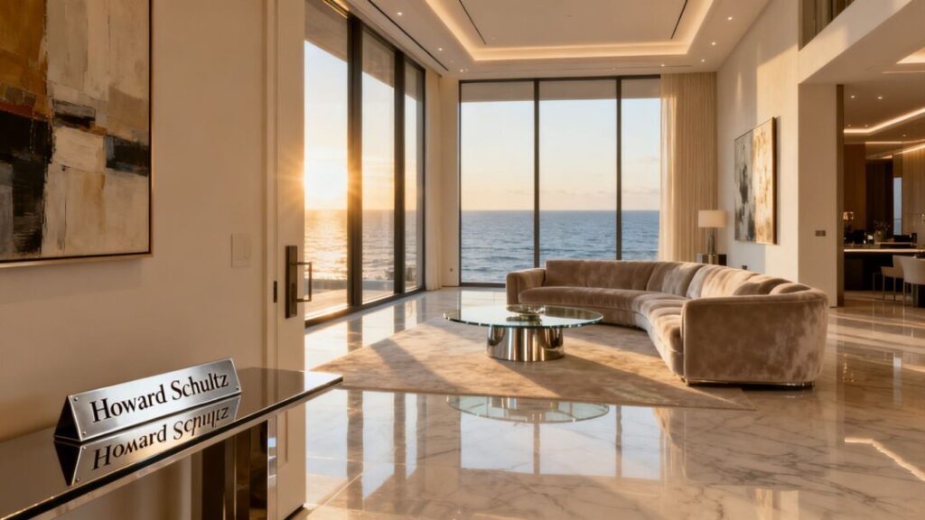 Howard Schultz's lavish $44 million Florida penthouse with ocean views.