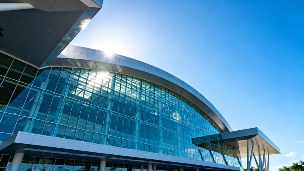 Broward Convention Center expansion with modern architecture.