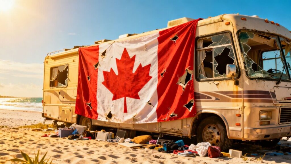 Canadian snowbirds' vandalized RV in Florida