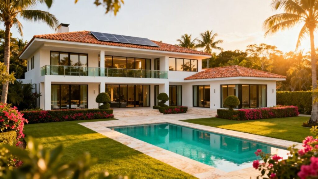 Antonio Brown's lavish Florida mansion with pool.