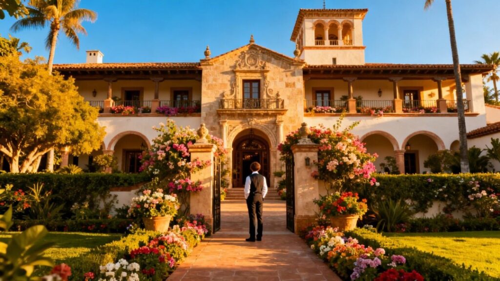 Third-generation hotelier stands before an iconic Santa Barbara boutique hotel.