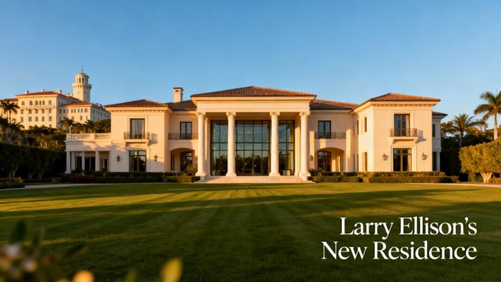 [Larry Ellison] buys Palm Beach mansion near Mar-a-Lago.