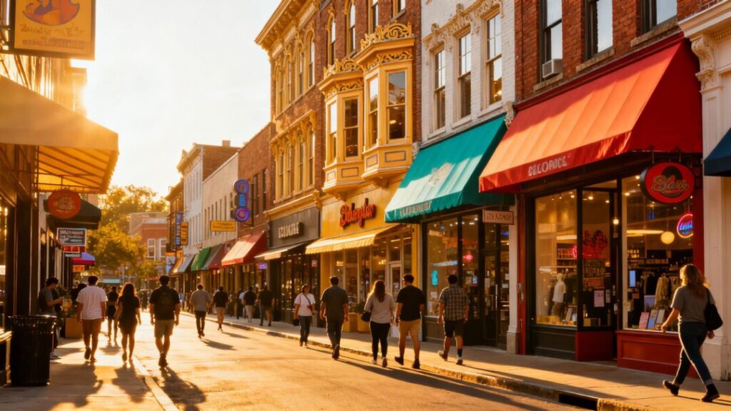 Hillsborough County street with new businesses and people.