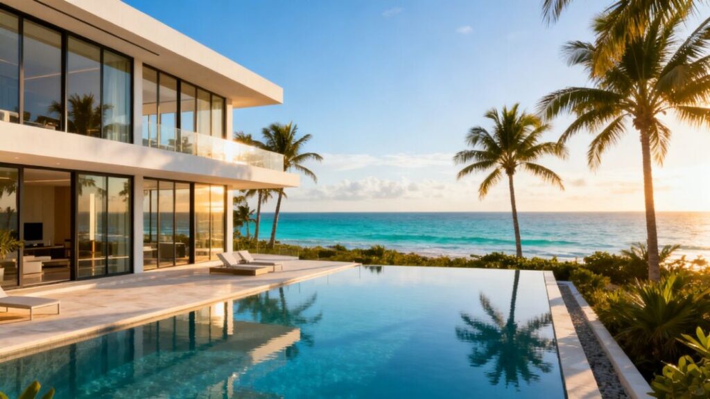 Luxury Fort Lauderdale mansion with ocean view and pool.