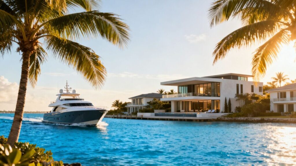 Florida waterfront homes and ocean view