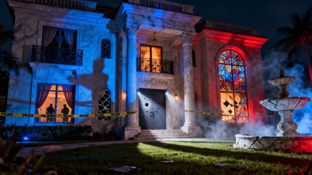 Miami mansion under police investigation after burglary.