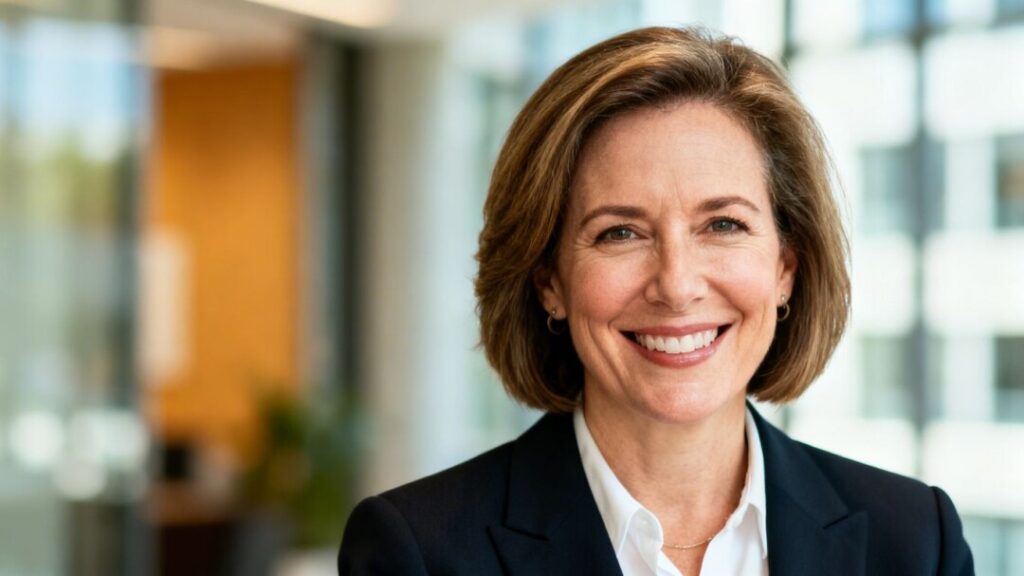 Catherine Miller smiling, professional realtor.