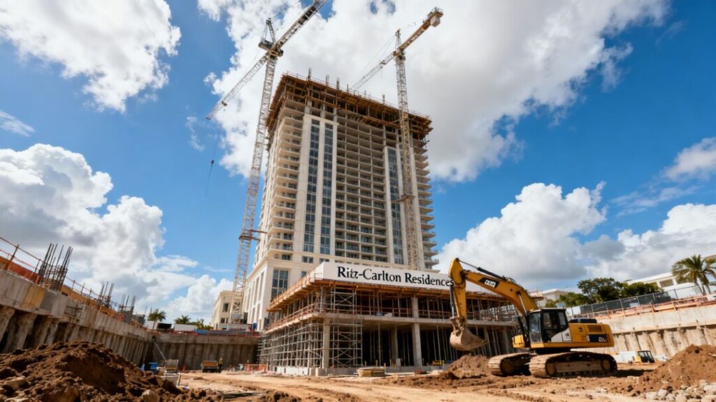 Ritz-Carlton Residences West Palm Beach construction site.