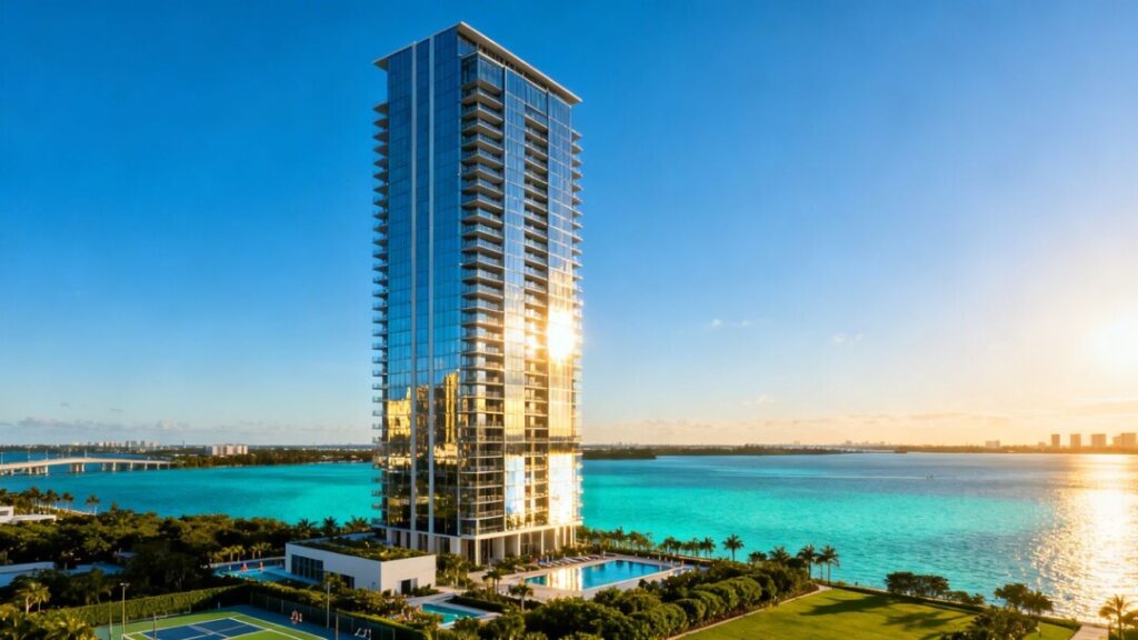 Luxury waterfront residences on Biscayne Bay.