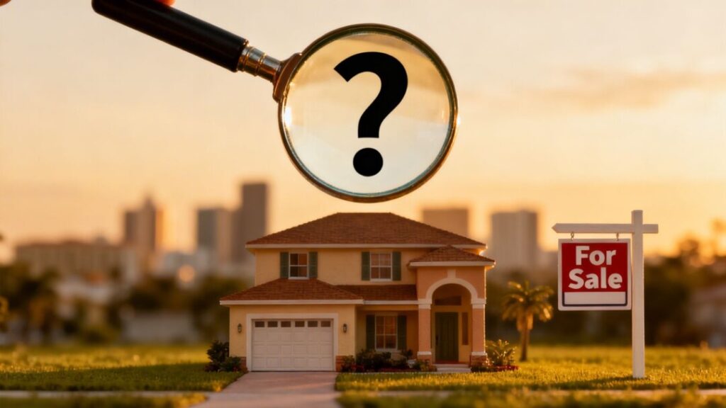 Florida home for sale with scrutiny over property tax information.