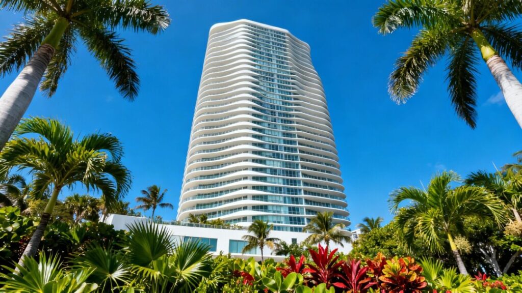 Luxury condo tower '72 Park' in Miami Beach.