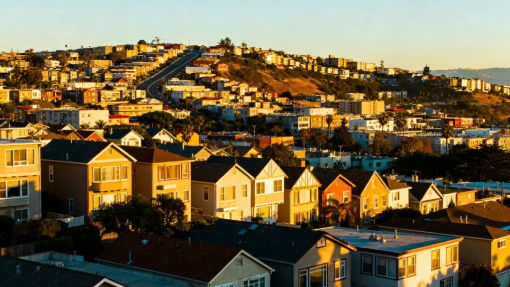 Northeast Florida housing market with houses and apartments.