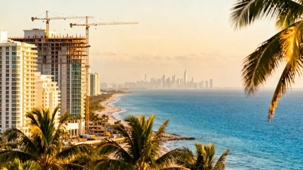 Florida condos and NYC skyline